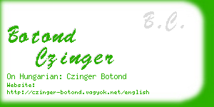 botond czinger business card